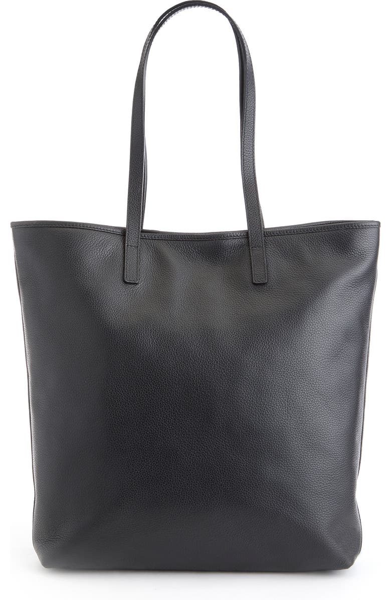 ROYCE New York Tall Leather Tote with Wristlet, Main, color,