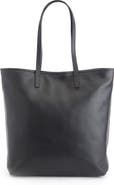 ROYCE New York Tall Leather Tote with Wristlet