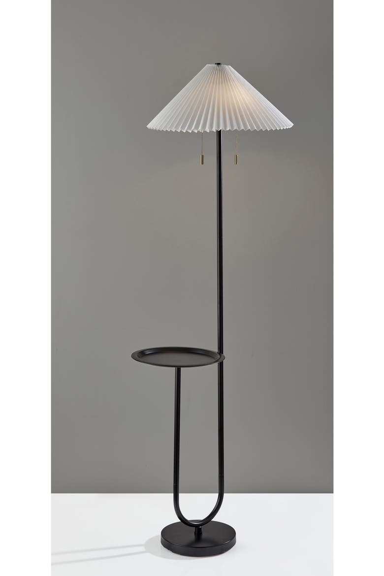 Uma Shelf Floor Lamp, Alternate, color, BLACK