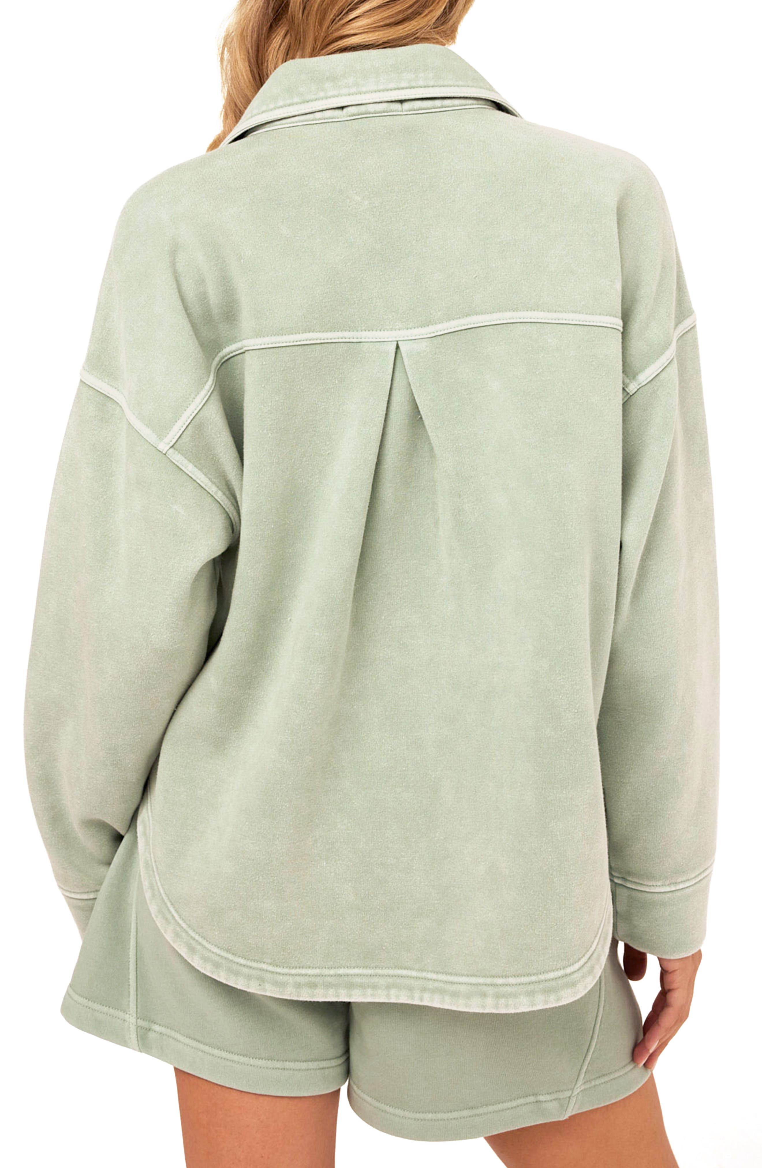 Blaire Mineral Wash Fleece Shirt Jacket - image 4