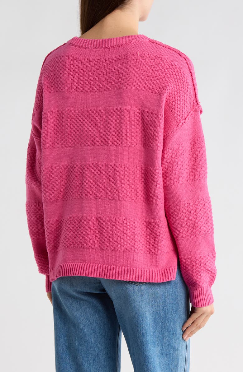 WISHLIST Texture Stripe Pullover Sweater, Alternate, color, Punch