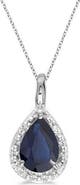 ALLUREZ Pear Shaped Pendant Necklace