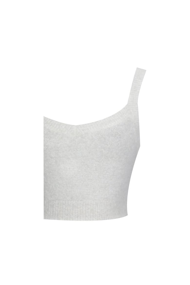 Selene Wool-Blend Ribbed Knit V-Neck Top, Alternate, color, White