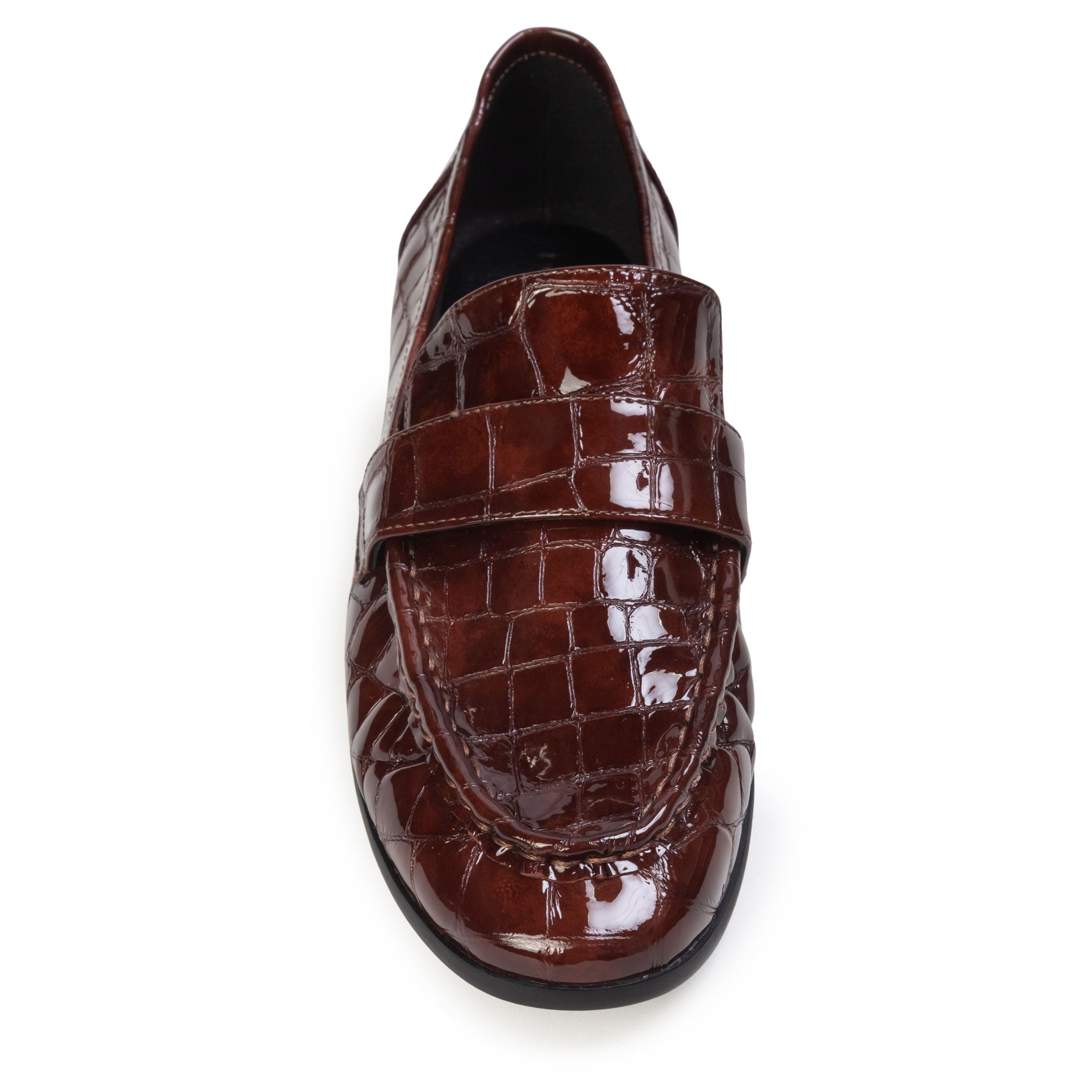 Arrow Croc Loafer, Alternate, color, Cinnamon Croc Patent Leather