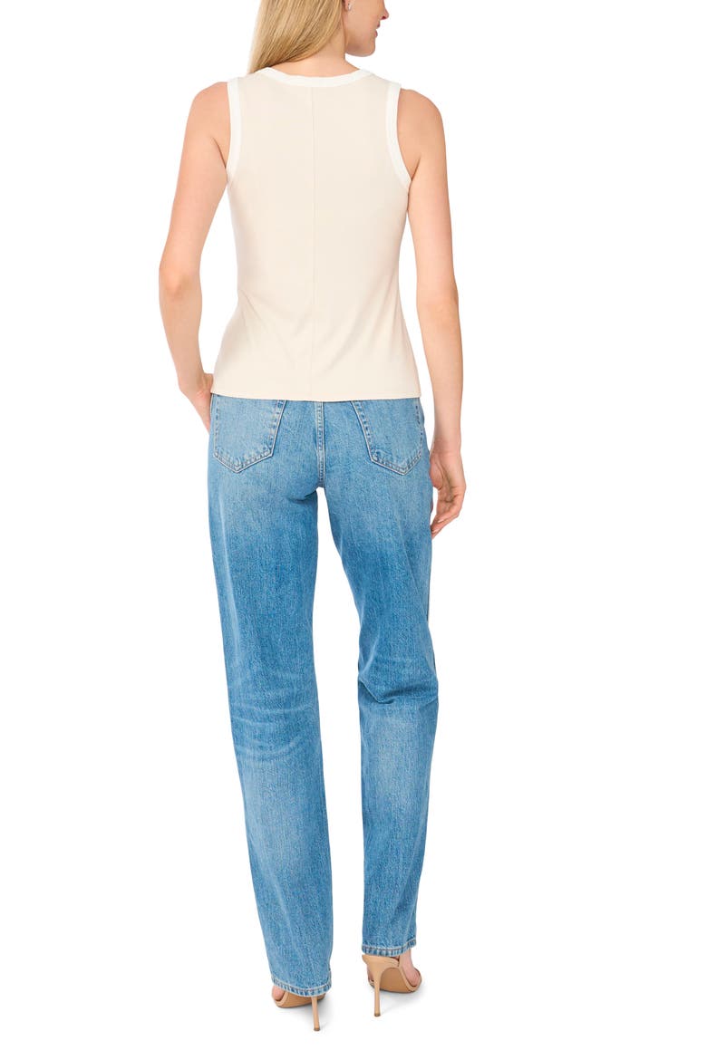 Contrast Trim Ribbed Tank, Alternate, color, MALTED