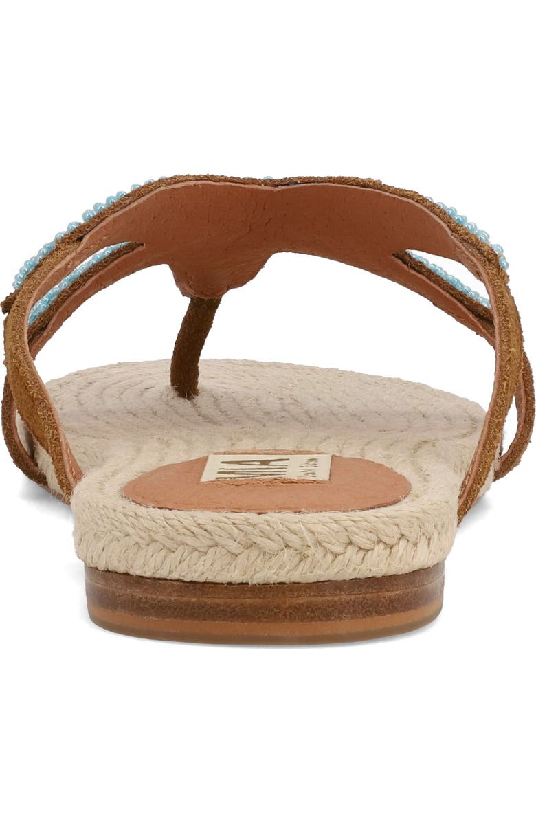 MIA Limited Edition Athina Flip Flop, Alternate, color, Cognac/ Turquoise Beads