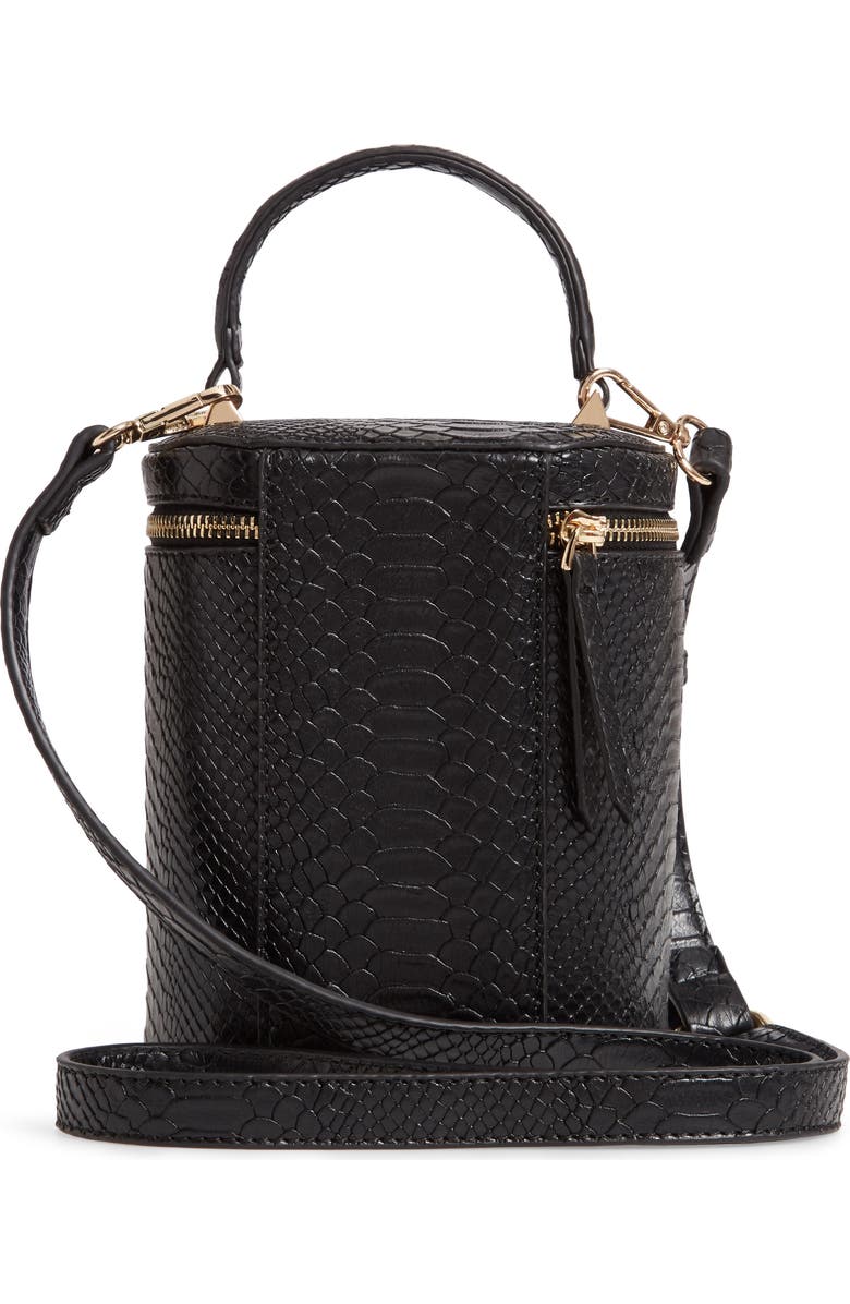 Jules Kae Marion Snake Embossed Bucket Bag, Alternate, color,