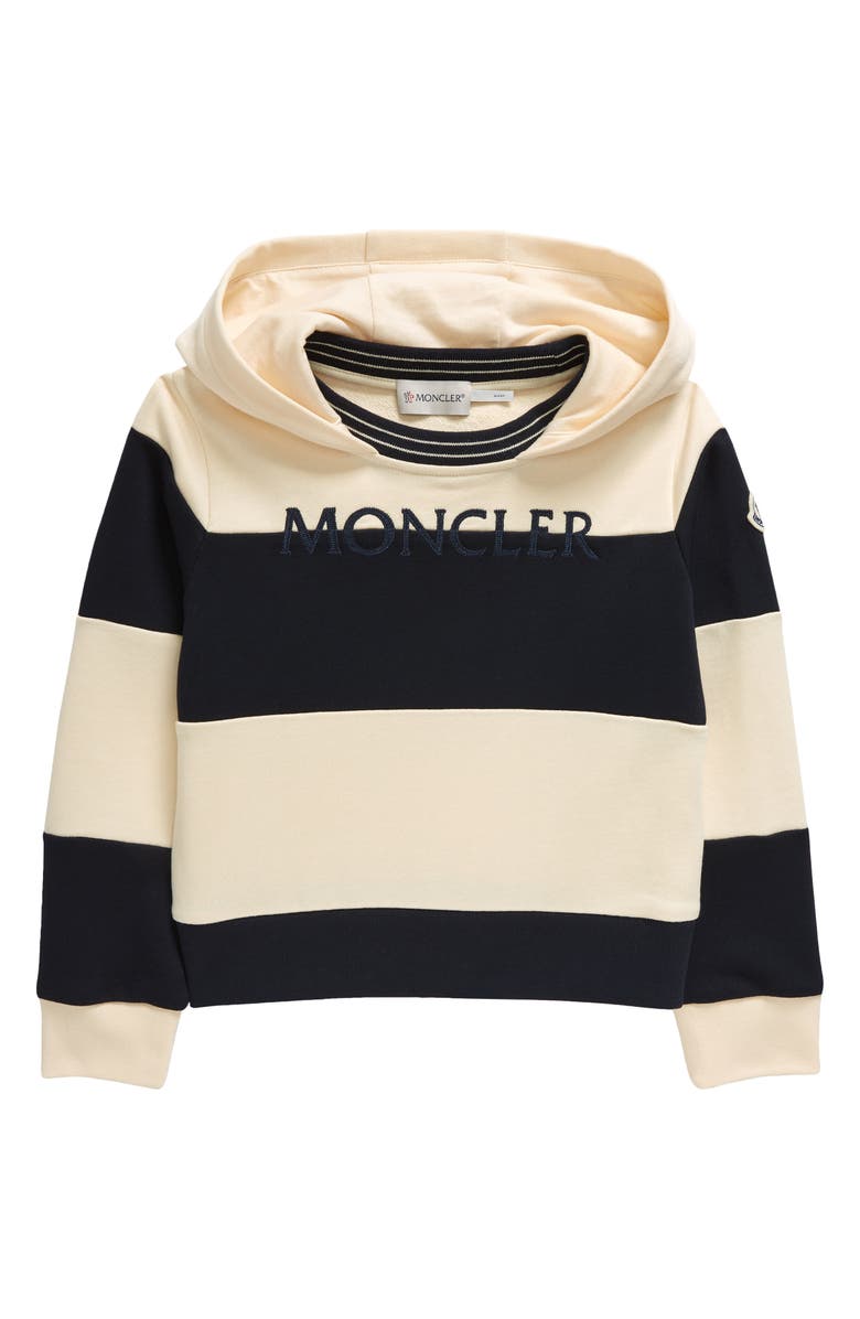 Moncler Kids' Logo Stripe Hoodie, Main, color, 