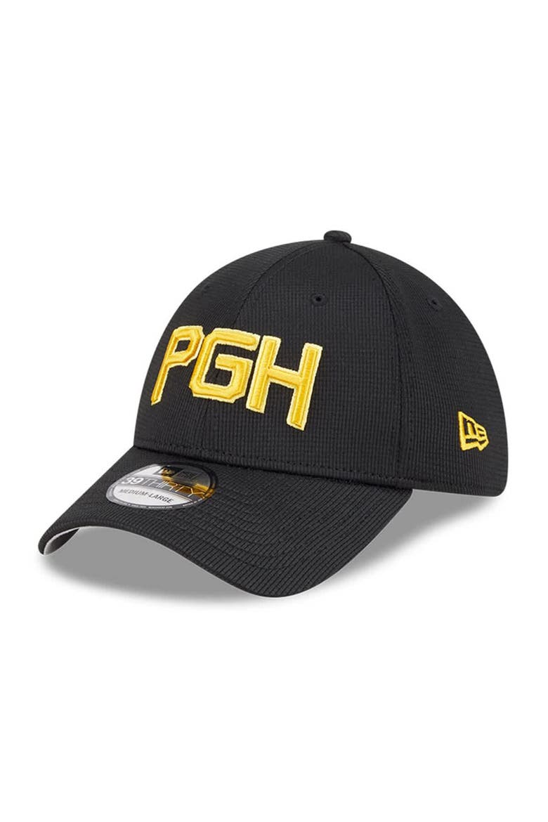 Men's New Era Black Pittsburgh Pirates City Connect Batting Practice 39THIRTY Flex Hat, Main, color, Black