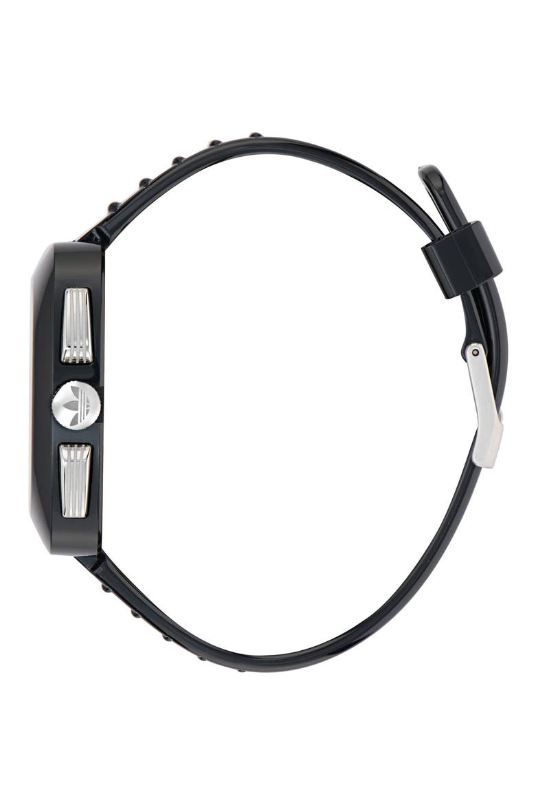 Retro Wave Two Chronograph Bio-Resin Strap Watch, 39mm, Alternate, color, BLACK