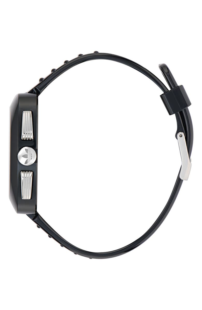 adidas Retro Wave Two Chronograph Bio-Resin Strap Watch, 39mm, Alternate, color, Black