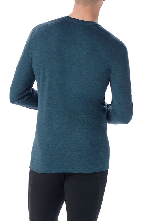 Smartwool Merino 250 Base Layer Long Sleeve Crewneck Shirt In Twilight Blue Heather