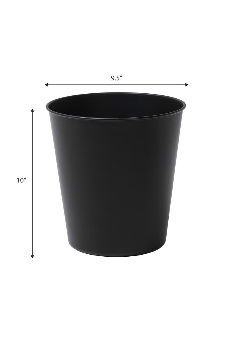 HAPPIMESS Nolan Modern Classic Smooth Steel 2 Gal Waste Bin, Alternate, color, Matte Black