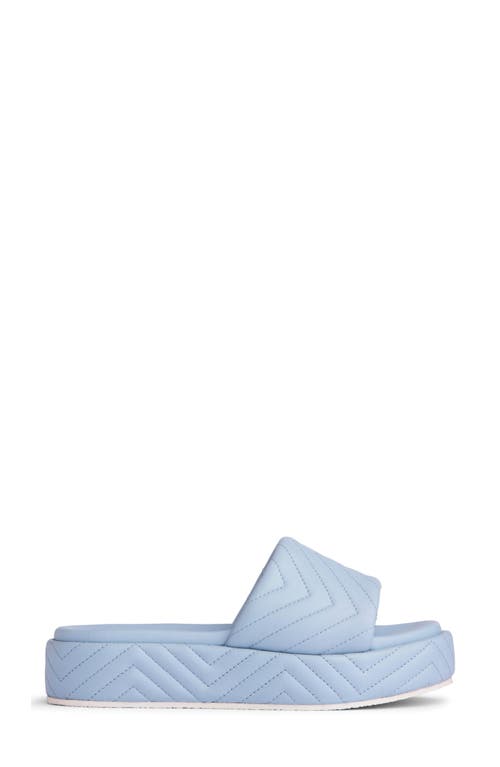 Beautiisoles Deedee Platform Slide Sandal In Sky Blue