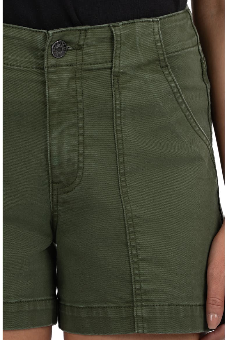 Jane High Waist Denim Shorts, Alternate, color, OLIVE JM