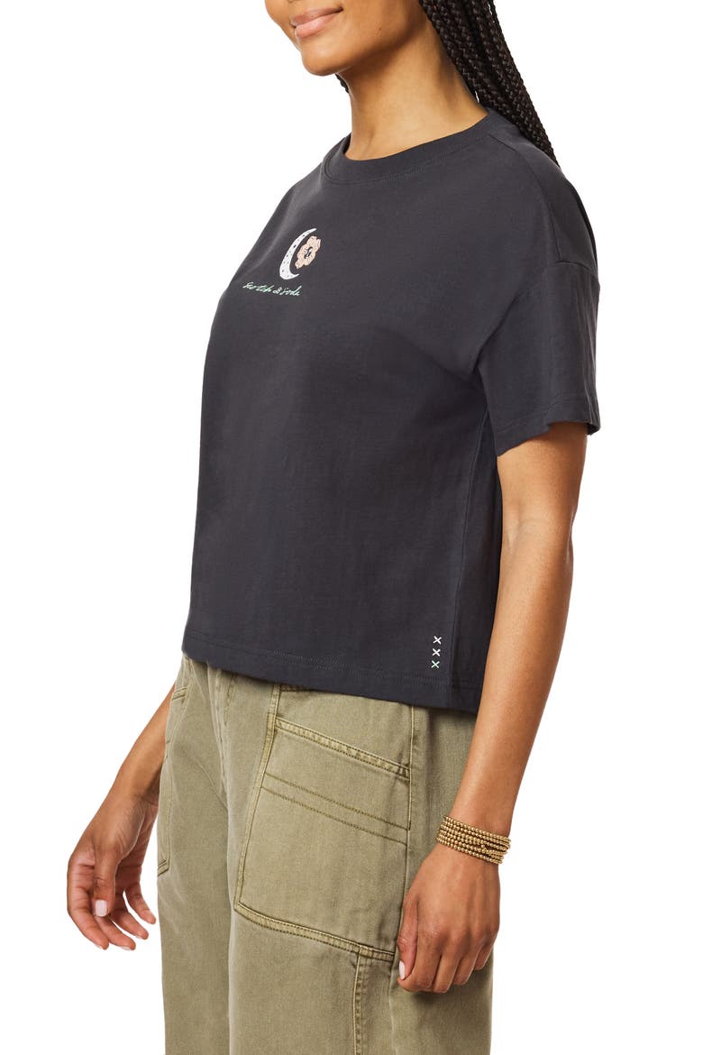 Dyed Boxy Crop Graphic T-Shirt, Alternate, color, BLACK SAND PIGMENT