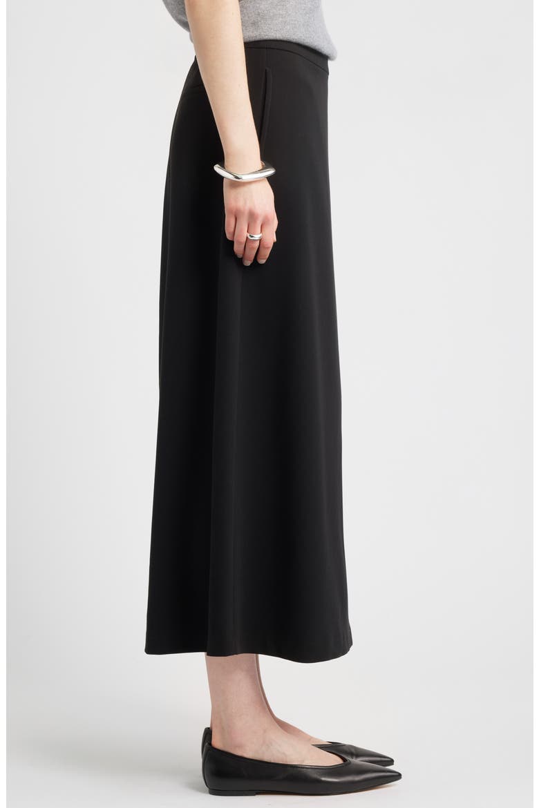 Mixed Media Maxi Skirt, Alternate, color, BLACK