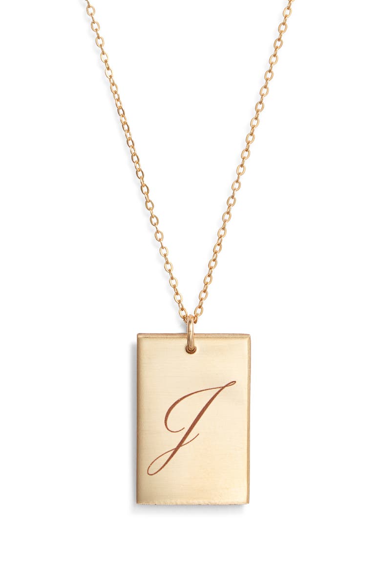 Stella Initial Pendant Necklace, Main, color, GOLD / J