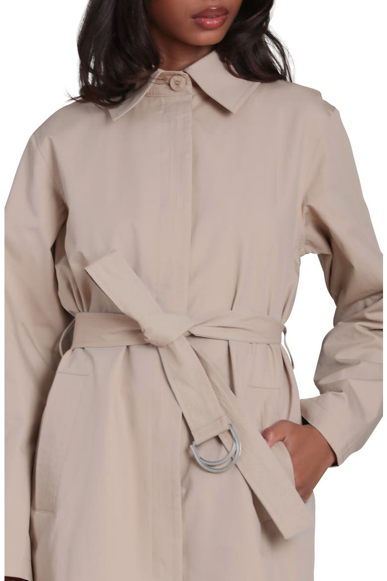 Minimalist Cotton & Nylon Trench Coat, Alternate, color, CAMEL