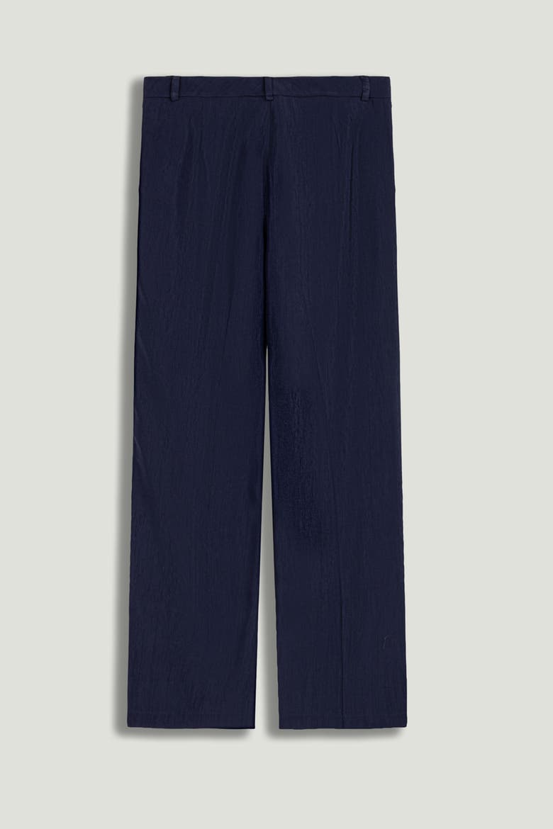 Straight Leg High Rise Trousers, Alternate, color, Navy