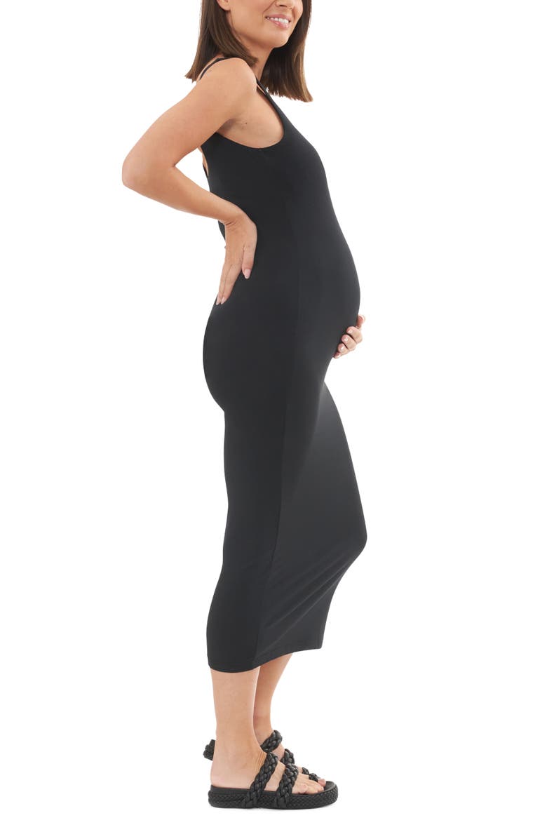 Ripe Maternity Luxe Knit Contour Dress, Alternate, color, Black