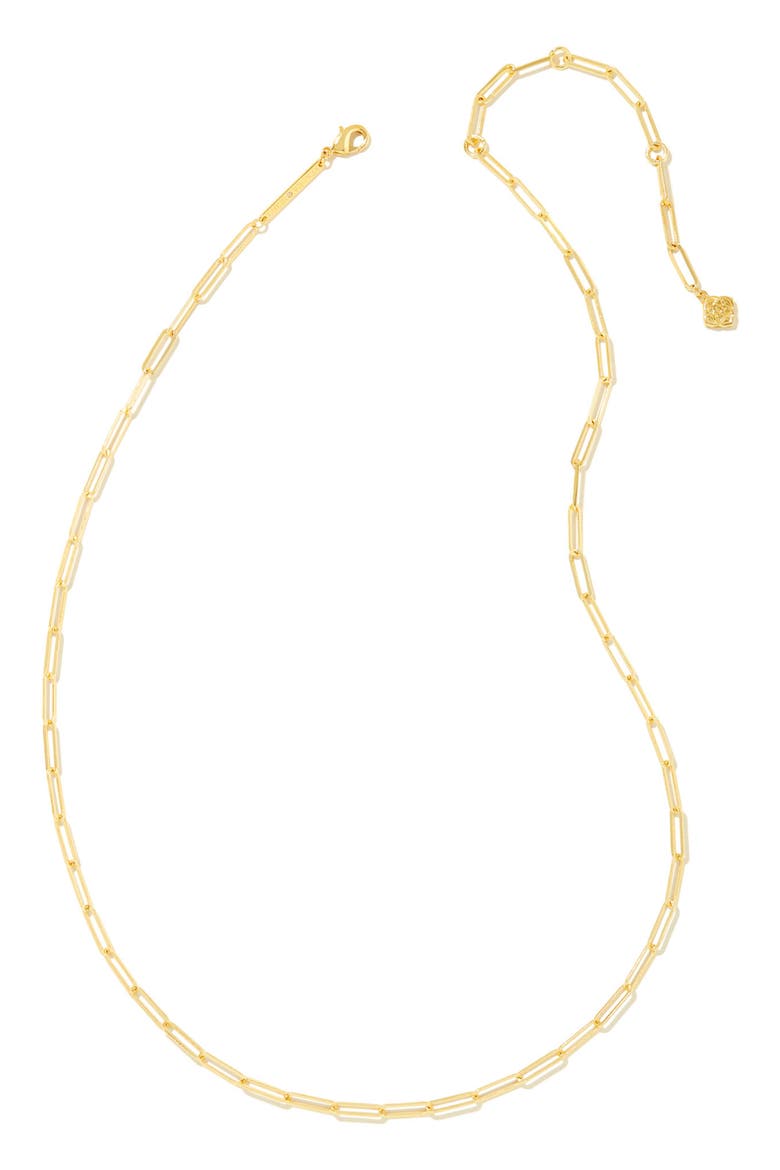 Courtney Paper Clip Chain Necklace, Alternate, color, GOLD