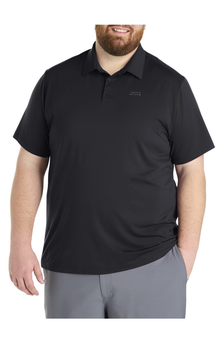 TravisMathew Fit By DXL Big & Tall Heater Pro Polo, Main, color, Black