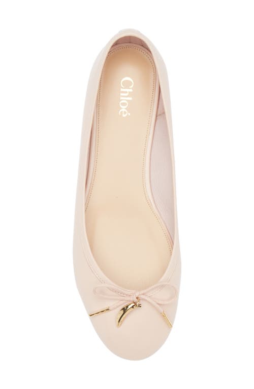 Chloé Woman Ballet Flats Blush Size 8 Leather In Pink