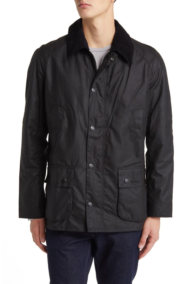 Ashby Waxed Cotton Jacket, Alternate, color, BLACK/CLASSIC