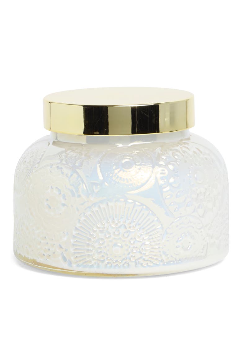 White Mango Garden Jar Candle, Main, color, WHITE