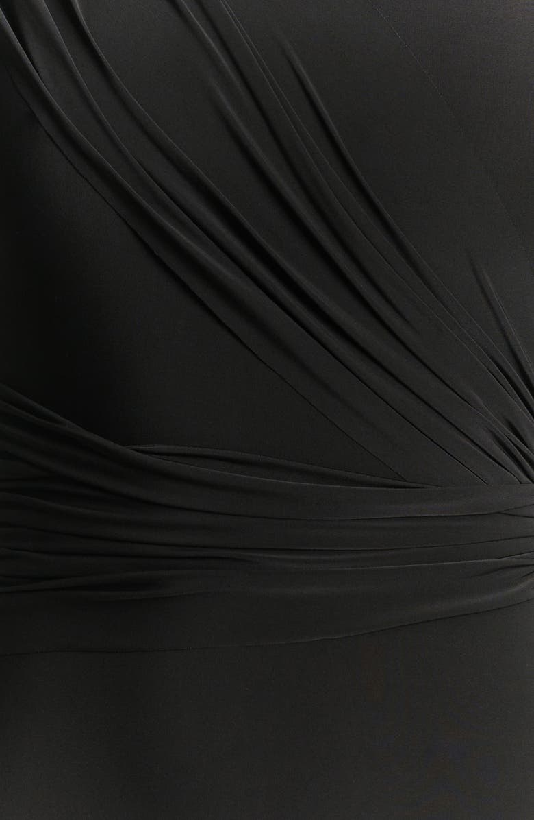 Naked Wardrobe Hourglass Draped Long Sleeve Maxi Dress, Alternate, color,