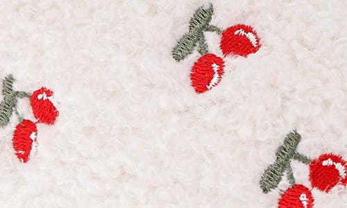 Mia Cozi Slipper In Mini Embroidered Cherries