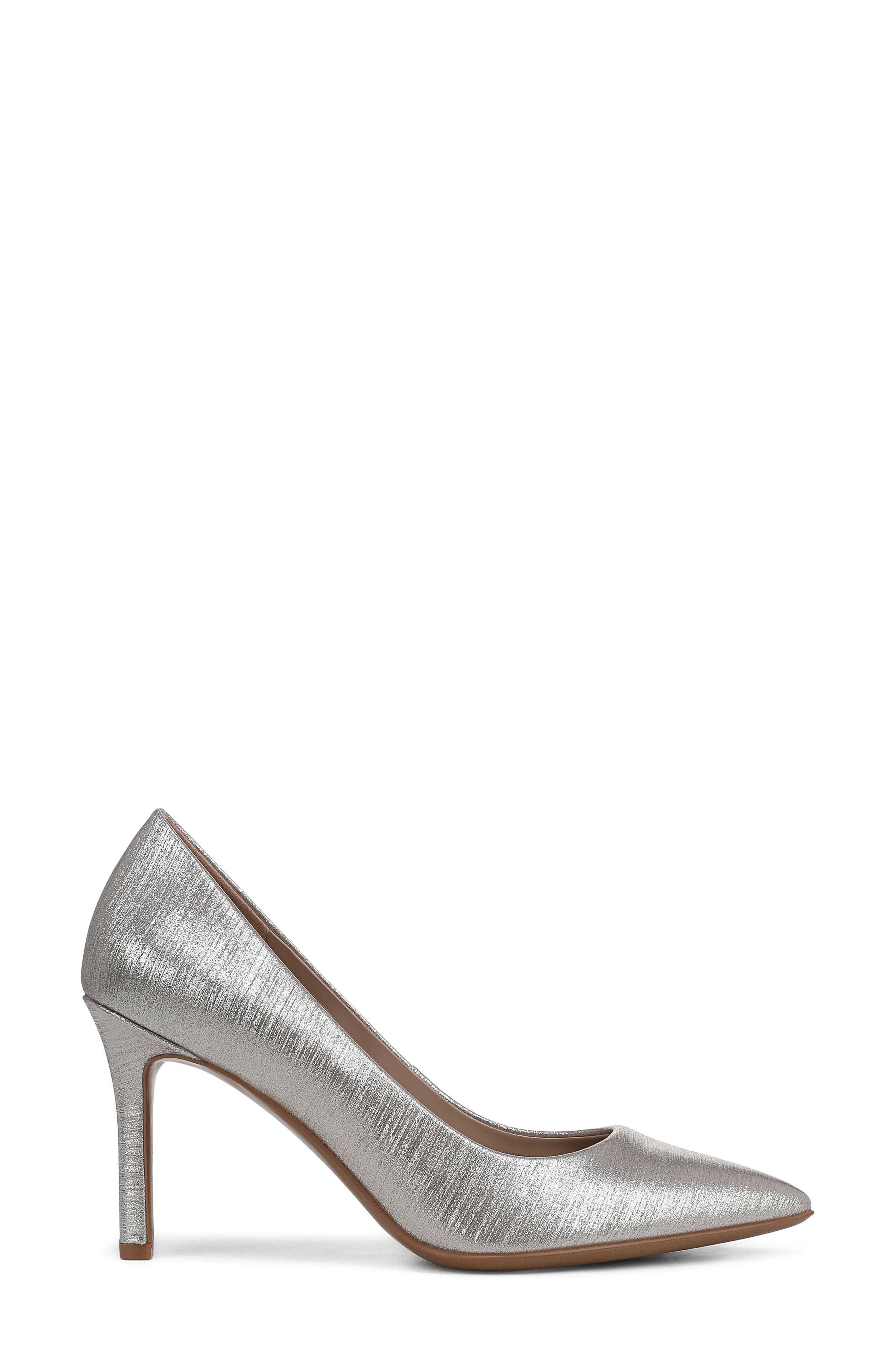 Naturalizer Anna Pointed Toe Pump, Alternate, color, Soft Silver