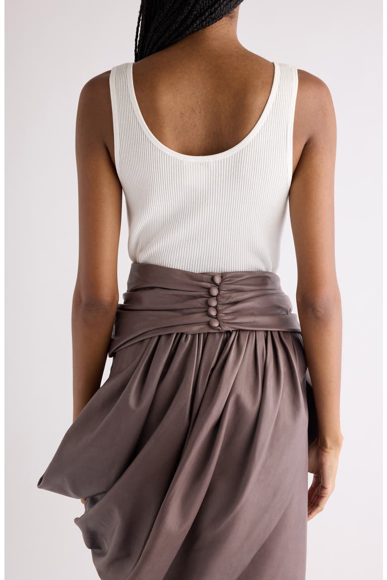 Logo Embroidered Cotton Rib Tank, Alternate, color, WHITE