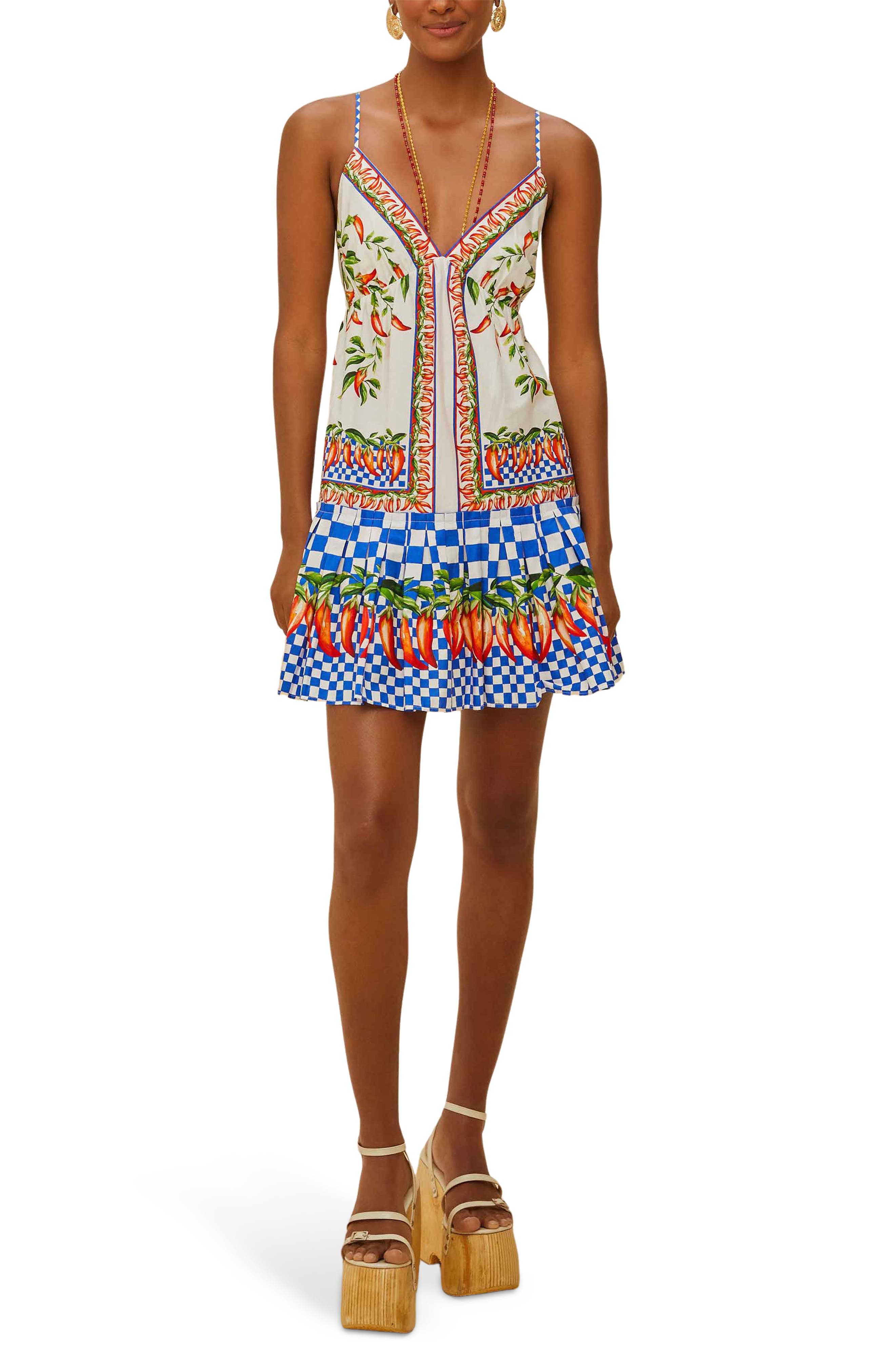 FARM Rio Picnic Peppers Ainika Organic Cotton Minidress