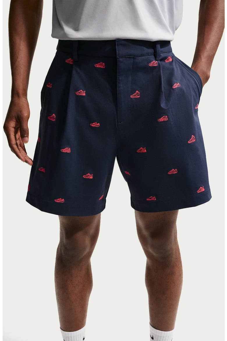 Par Dri-FIT Golf Shorts, Alternate, color, COLLEGE NAVY/ BLACK/ HOT LAVA
