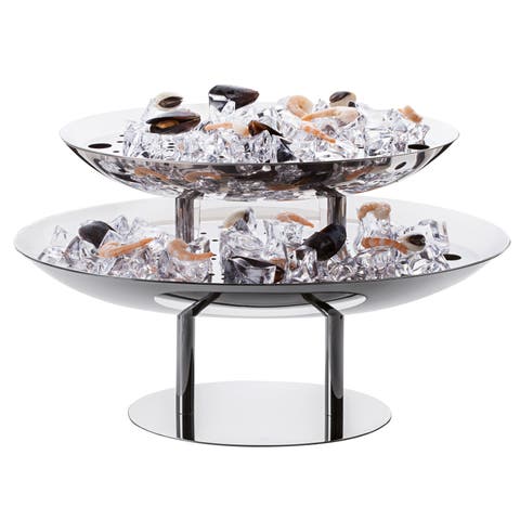 Bretone Oval Two Tier Seafood Stand