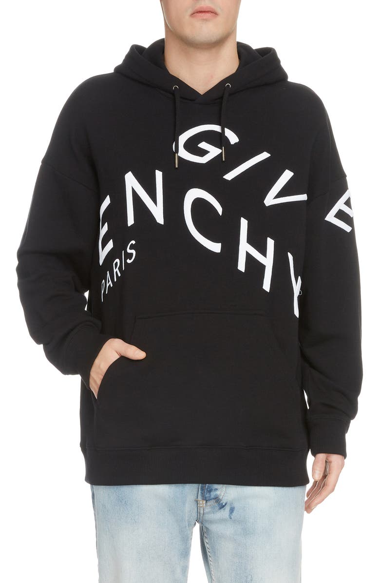Givenchy Refracted Hooded Sweatshirt, Main, color, 