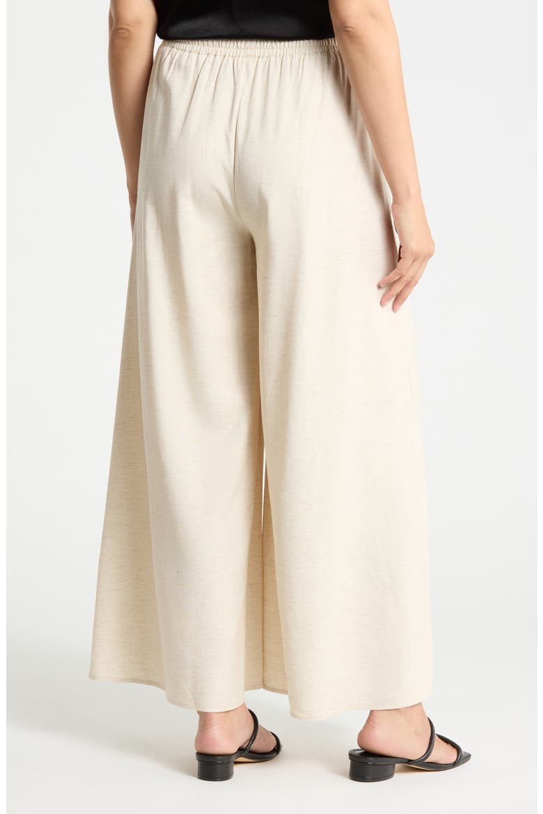 Wide Leg Linen Blend Pants, Alternate, color, SAND