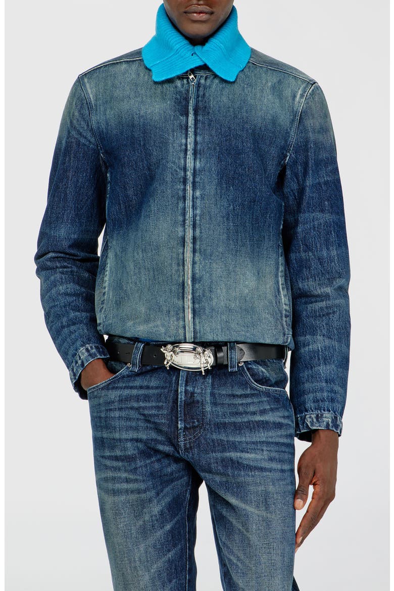 Glory Denim Biker Jacket, Main, color, DENIM
