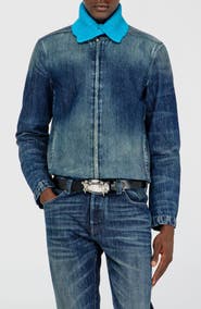 DIESEL® Glory Denim Biker Jacket