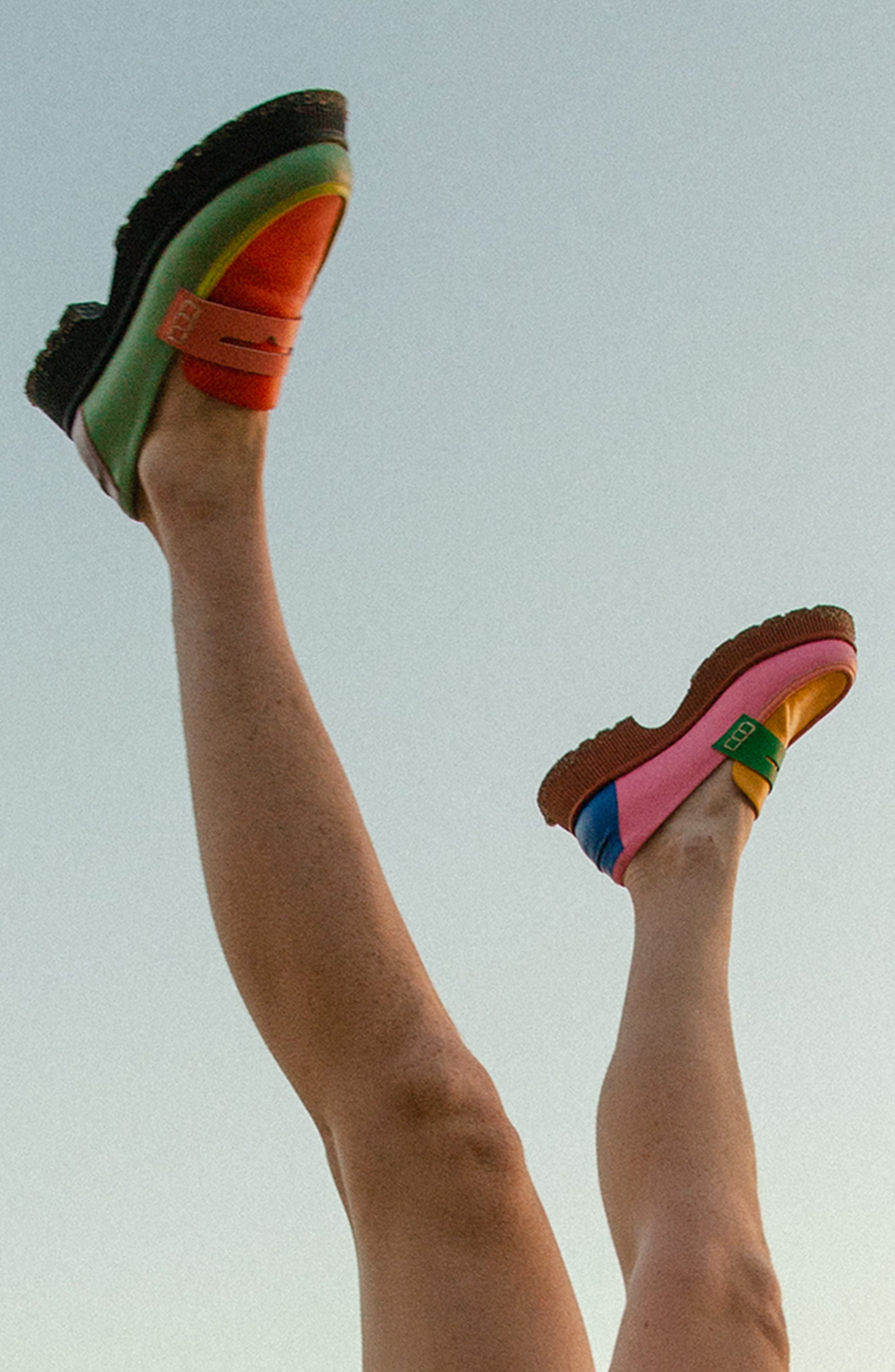 Charlotte Stone Adam Mismatched Lug Sole Penny Loafer, Alternate, color, Solimar