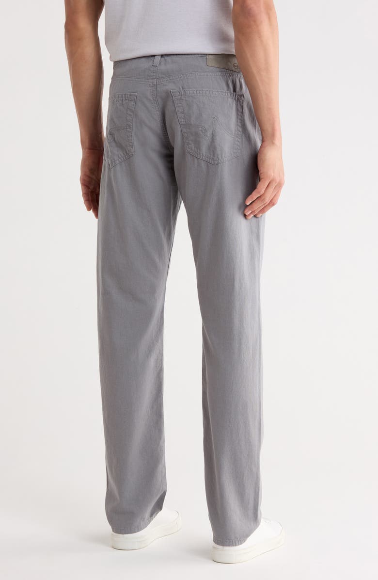 AG Graduate Slim Straight Leg Linen Blend Pants, Alternate, color, Fog Beacon
