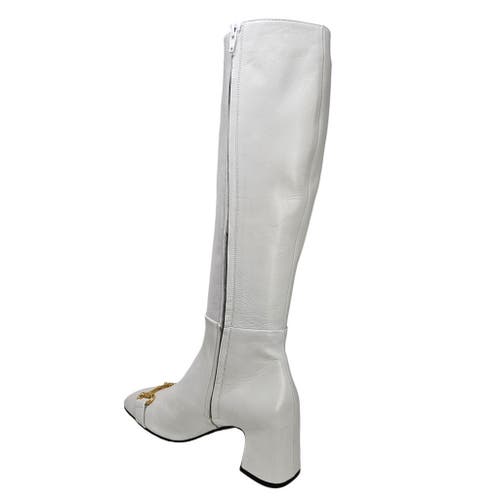Madison Maison Tall Lock Boot In White