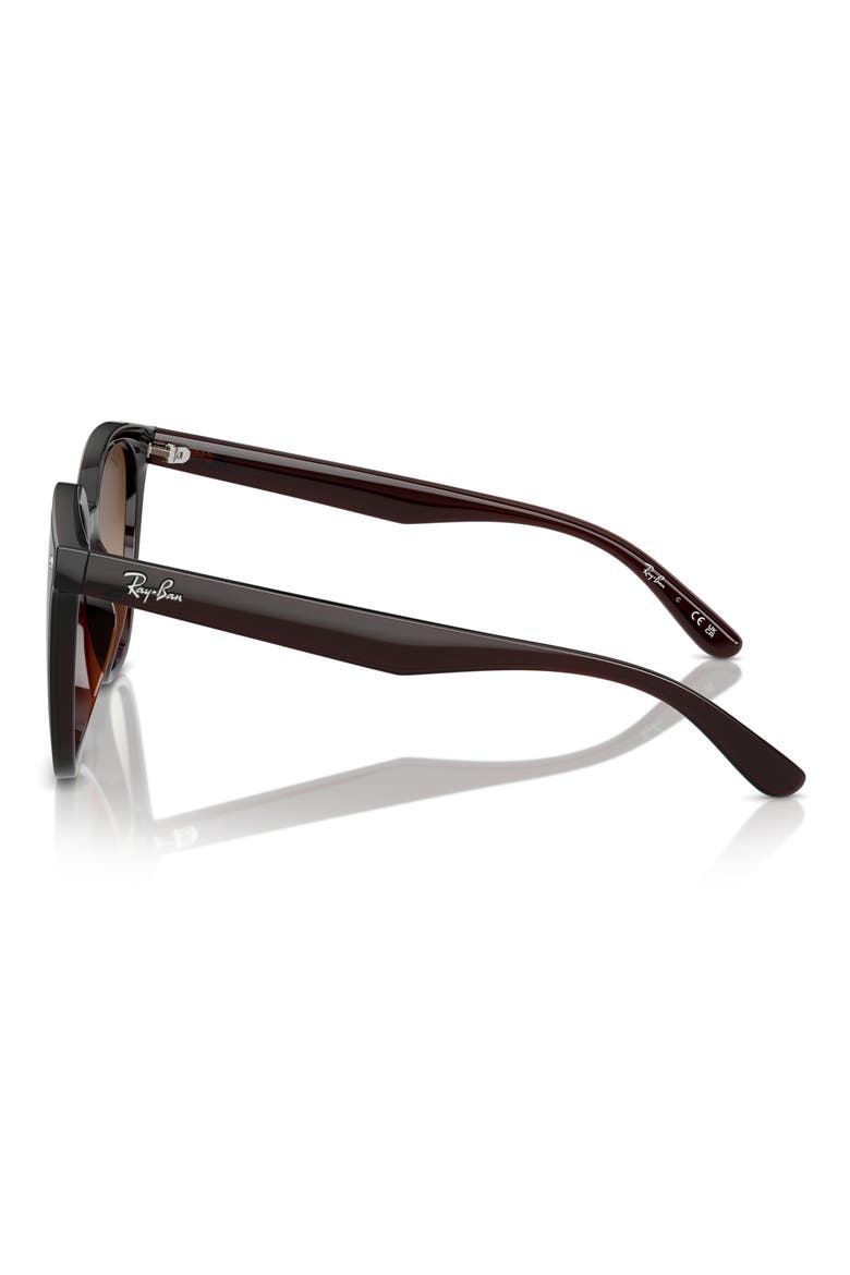 66mm Gradient Oversize Irregular Sunglasses, Alternate, color, TRANSPARENT BLACK