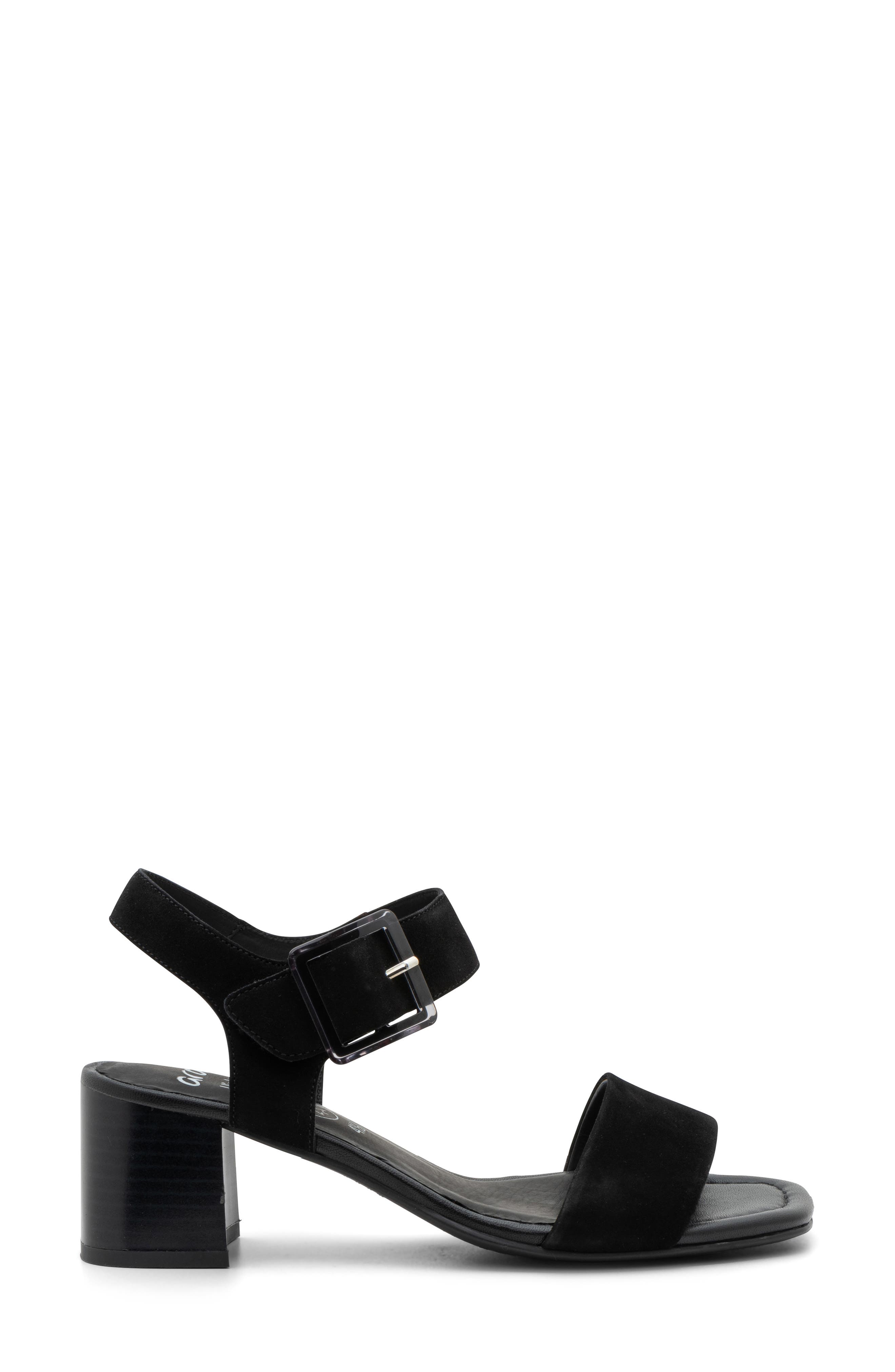 ara Bethel Block Heel Sandal, Alternate, color, Black