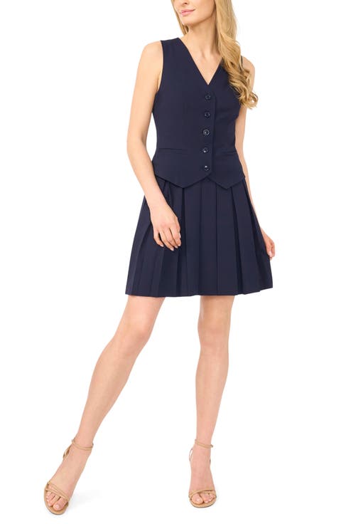 Vest Pleated Dress (Regular & Petite)