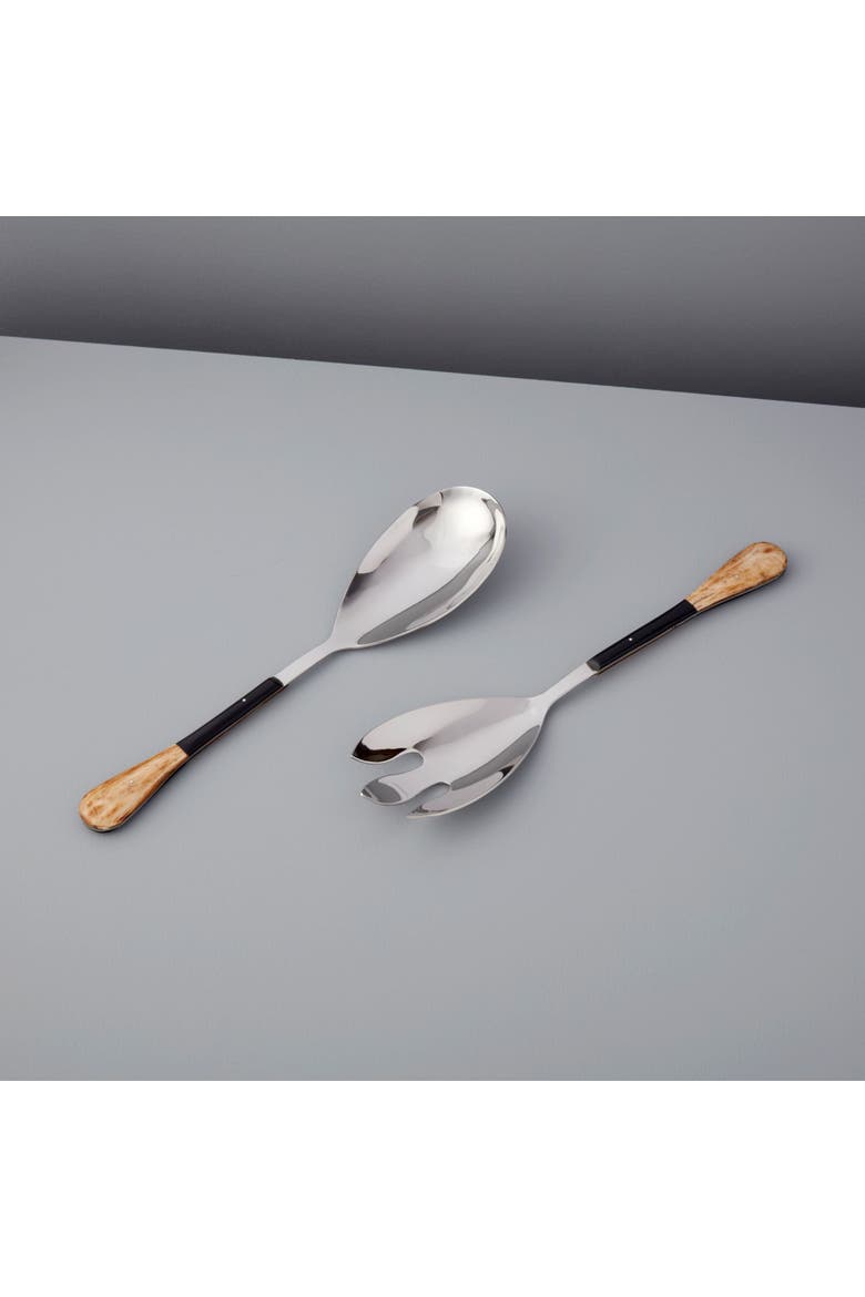 Horn Panelled Stainless Serving Set, Alternate, color, Silver