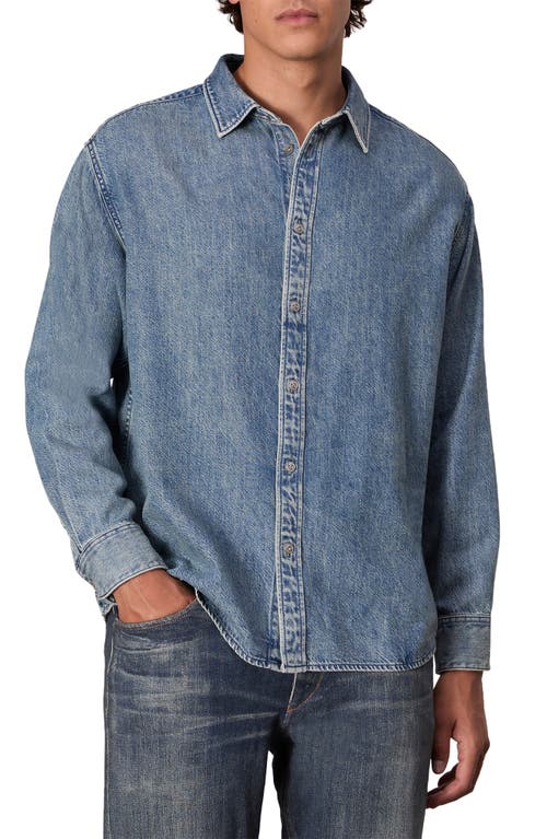 Shop Rag & Bone Matthew Denim Button-up Shirt In Corbin