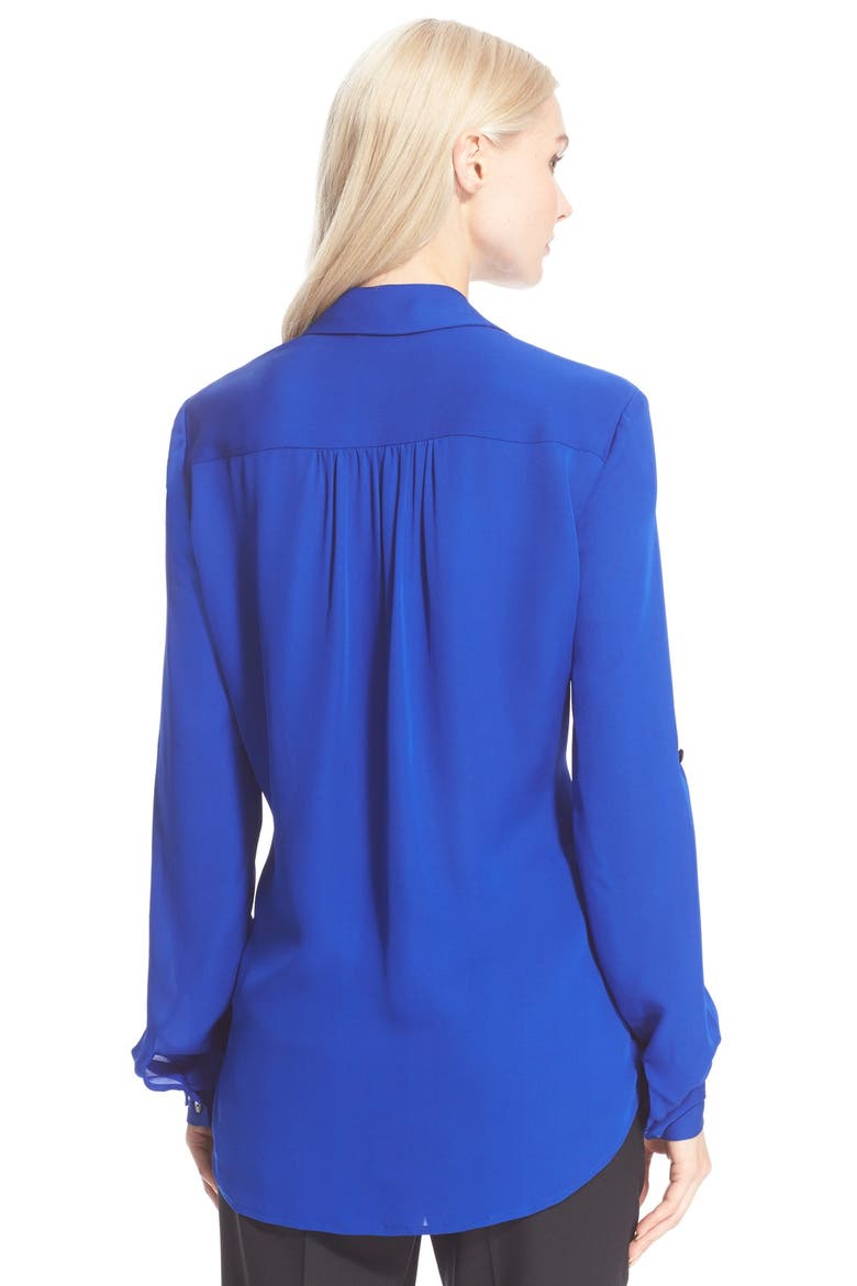 'Lorelei Two' Silk Blouse, Alternate, color, COSMIC COBALT